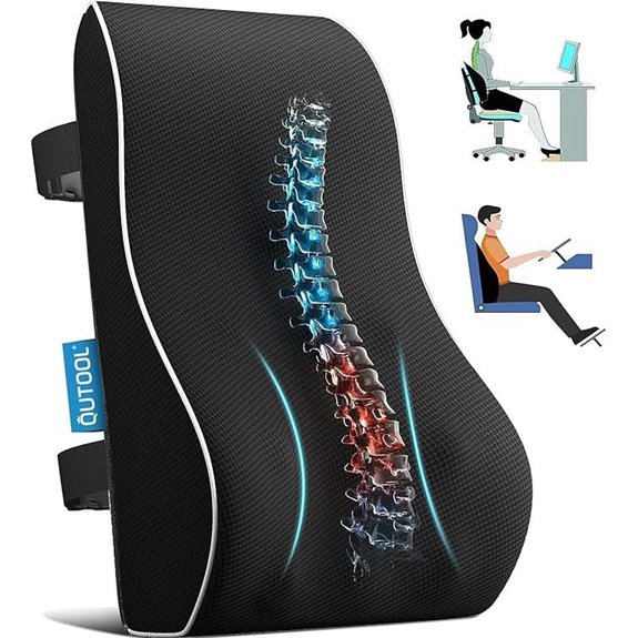 Lumbar Support Pillow for Office Chair Adjustable Straps