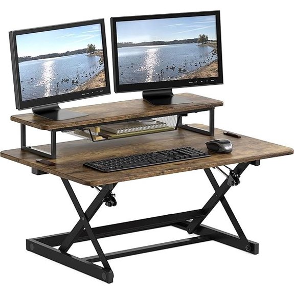 SHW 36 Standing Desk Converter - Sit/Stand Risers