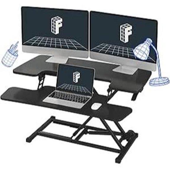 FlexiSpot 35 Standing Desk Converter with Keyboard Tray