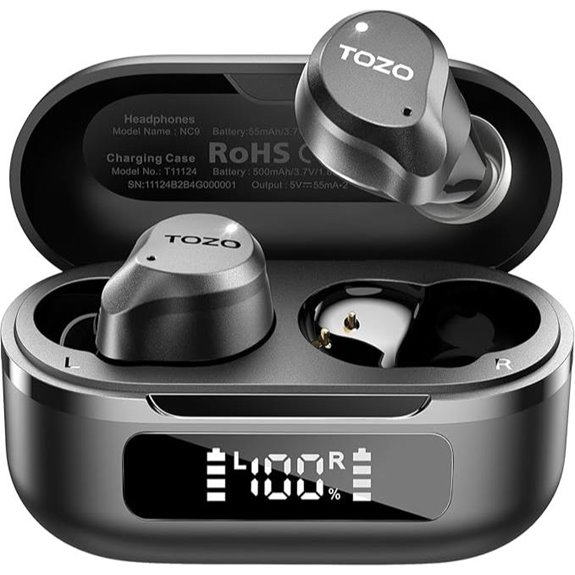 TOZO NC9 ANC Wireless Earbuds with App EQ