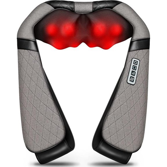 Blue Elf Shiatsu Neck Massager with Heat Pillow (Gray)