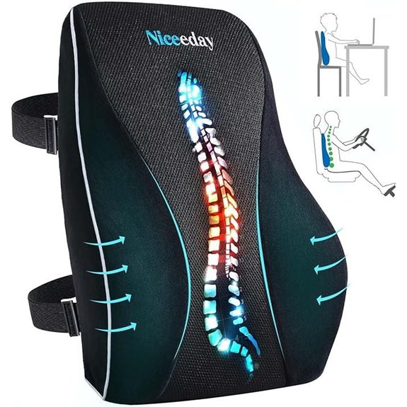 Niceeday Lumbar Support Pillow for Back Pain Relief