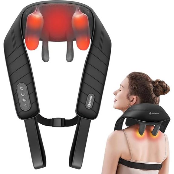 COMFIER Cordless Neck Massager with Heat White