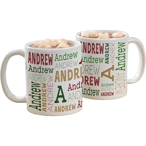 Personalized Christmas Name Coffee Mugs (11 oz)