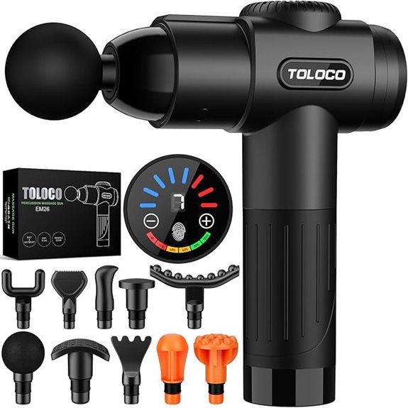 TOLOCO Massage Gun—Deep Tissue Percussion Massager Black