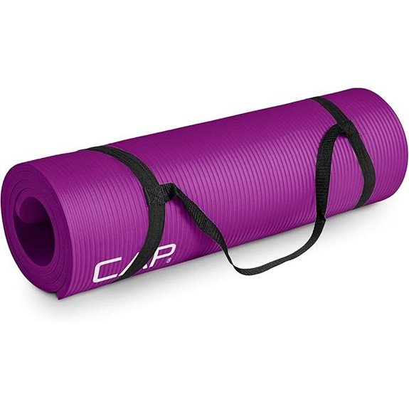 CAP Barbell 1/2 High-Density Yoga Mat with Strap
