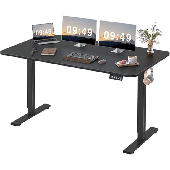 Furmax 55x24 Electric Height Adjustable Desk Black