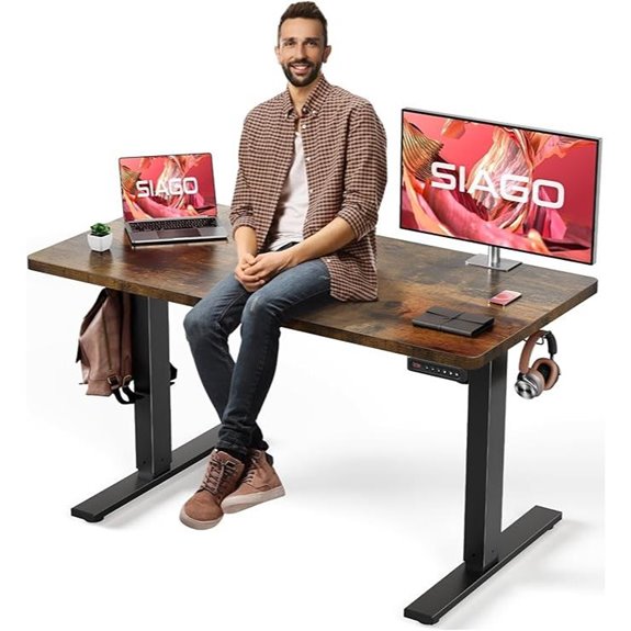 SIAGO Electric Standing Desk with Memory Presets