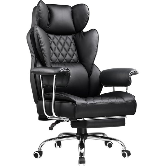 COMHOMA Ergonomic Big & Tall Office Chair with Footrest