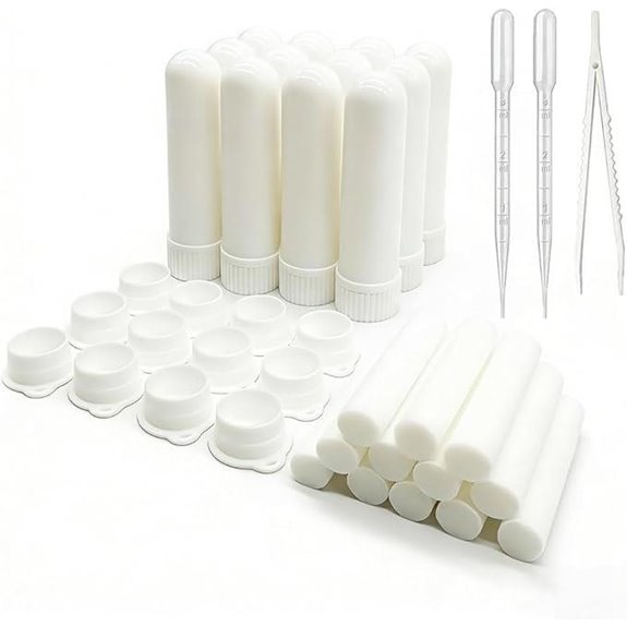 12 Essential Oil Inhaler Sticks with Droppers and Tweezers