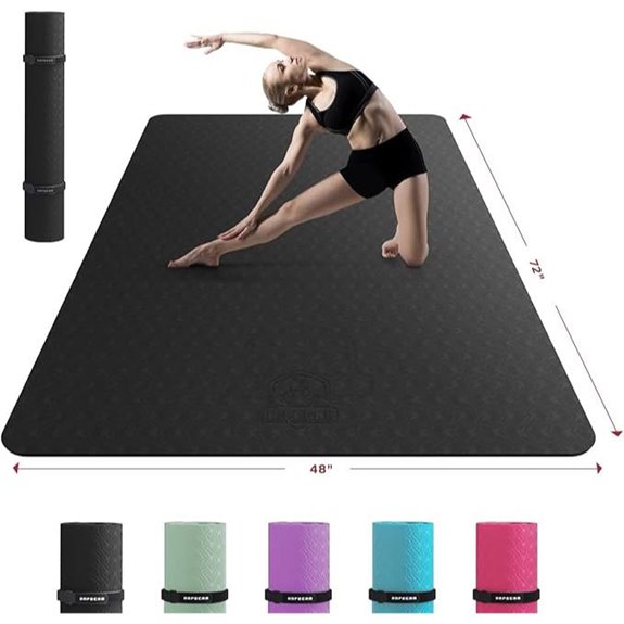 HAPBEAR Extra Large Yoga Mat Non-Slip Durable