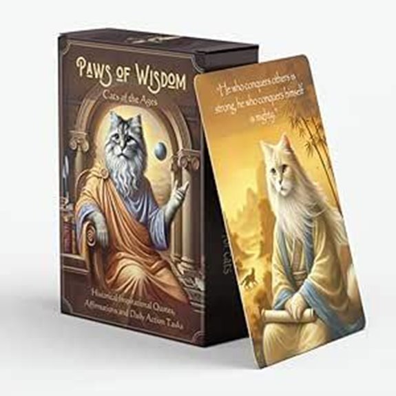 Paws of Wisdom: Cat Quotes & Daily Actions Deck