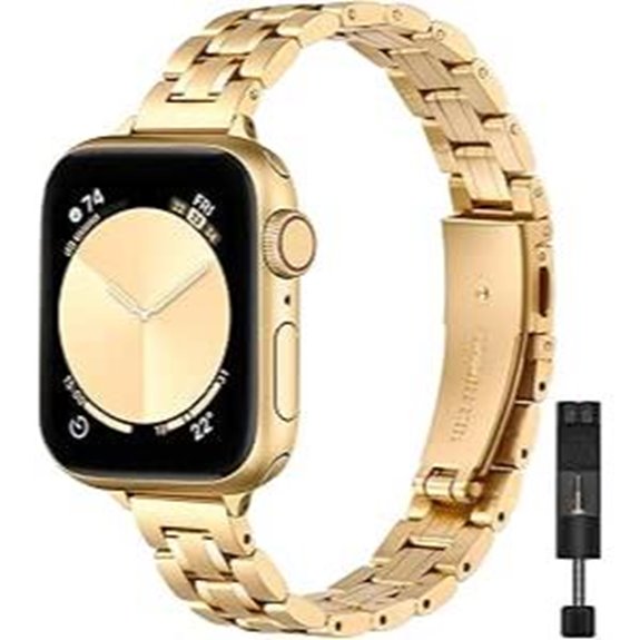 Stainless Steel Apple Watch Band for 38-42mm Gold