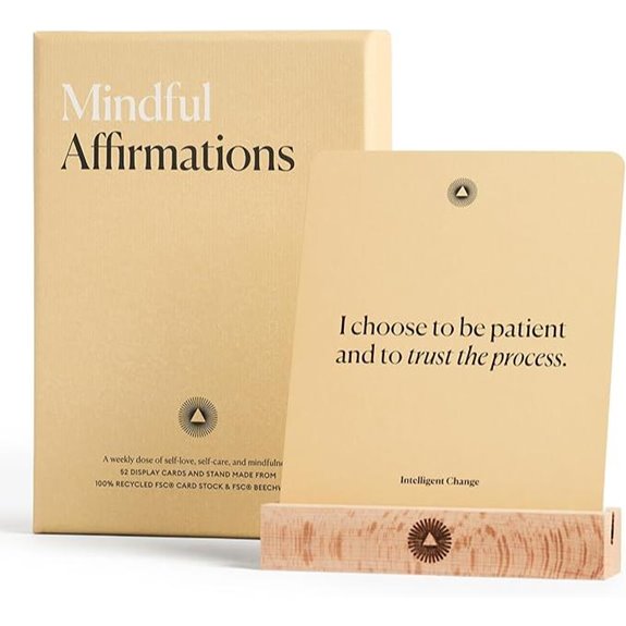 Mindful Affirmations: 52 Cards + Display Stand for Women