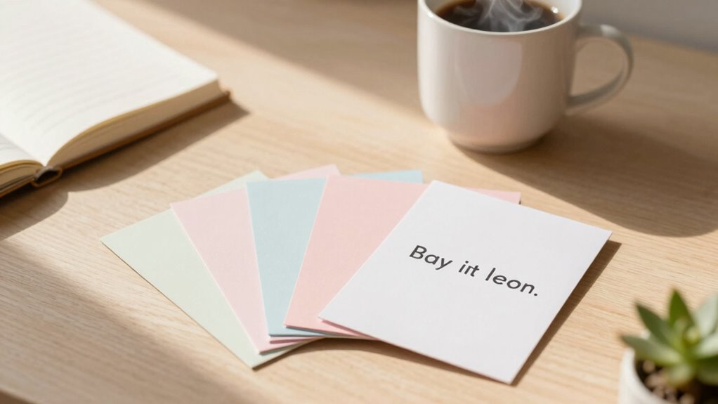 morning affirmation cards selection