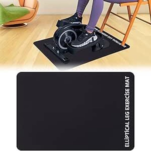 TOBWOLF Non-Slip Workout Mat for Elliptical Exerciser