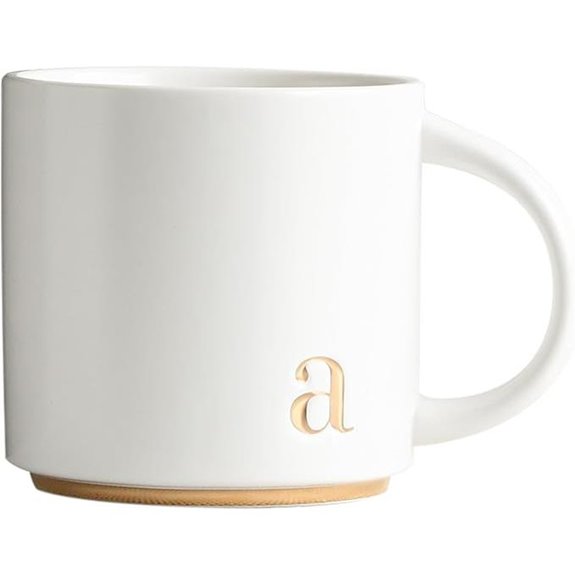 Monogram Ceramic Mugs with Gift Box (15 oz)