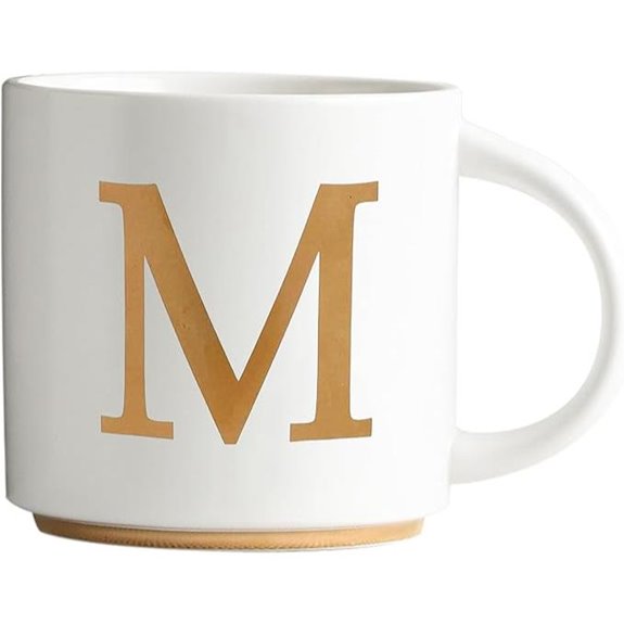 Monogram Ceramic Mug 15 oz with Gift Box
