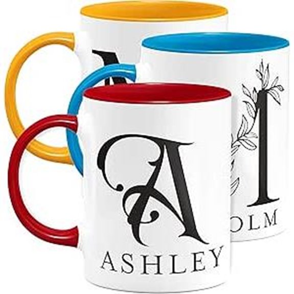 Initial Coffee Mug with Name – Personalized 11/15oz Gift