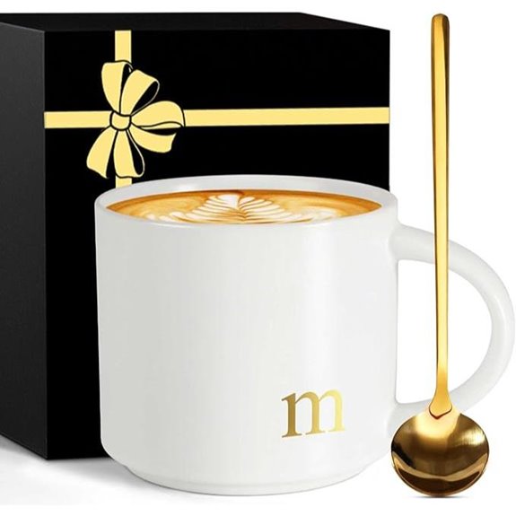 Monogrammed Ceramic Large Coffee Mug Gift from Husband