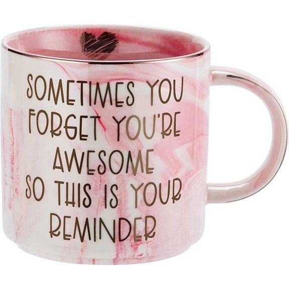 Thank You Gifts for Women - Pink Coffee Cup