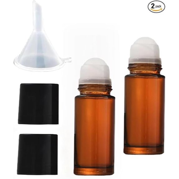 Brown 30ml Glass Roller Bottles - Refillable