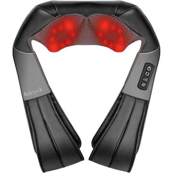 Nekteck Shiatsu Neck Massager with Heat Plug-in