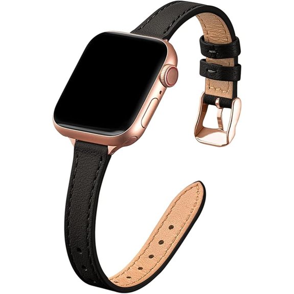 STIROLL Slim Leather Apple Watch Band (38–42mm)