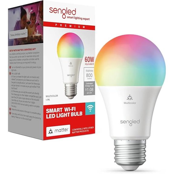 Sengled Matter LED Smart Bulb Multicolor A19