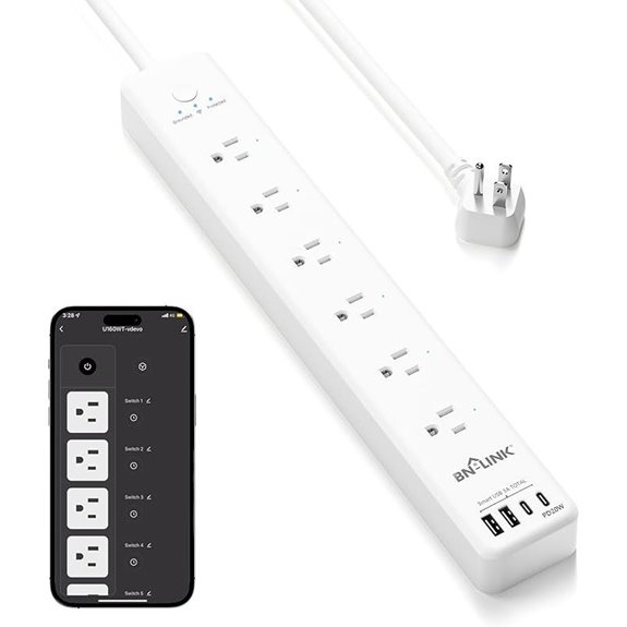 BN LINK Smart Plug Power Strip with 6 Smart Outlets
