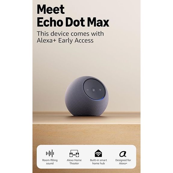 Echo Dot Max with Built-in Hub Graphite (Newest Model)