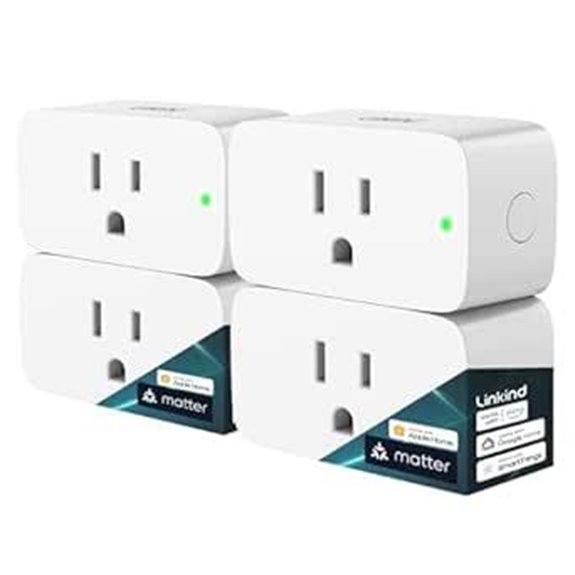 Linkind Matter Smart Plug 4-Pack with Wi-Fi Edge
