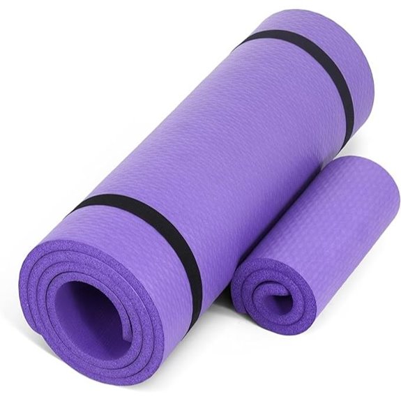 CAP Barbell 1/2-Inch Yoga Mat with Strap